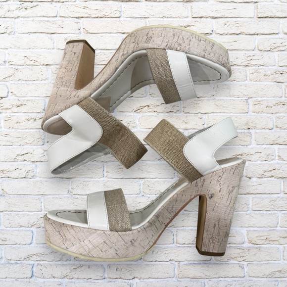 Donald J. Pliner SZ 8.5 M Nolita Platform Sandal with Cork Heel - Picture 1 of 10